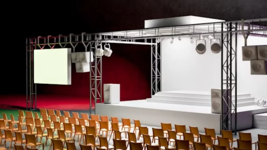 Professional stage setup in Riyadh with lighting and truss – Riyadh Beats